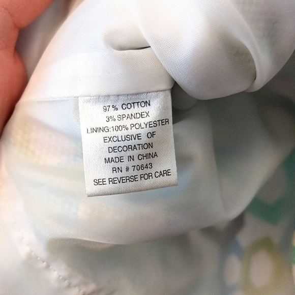 5/$30 Kim Rogers Signature Dress w Hexagon Design - Picture 5 of 6